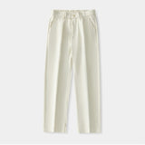 Straight leg trousers with loose drapery