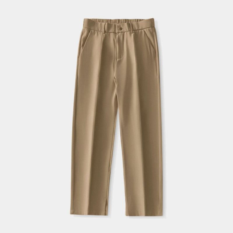 Straight leg trousers with loose drapery