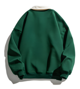 Polo collar sweatshirt