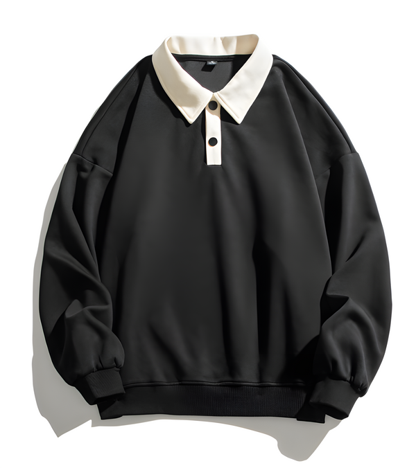 Polo-Kragen-Sweatshirt